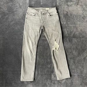 All Saints Reed Straight Fit Distressed Mens Jeans Size 31